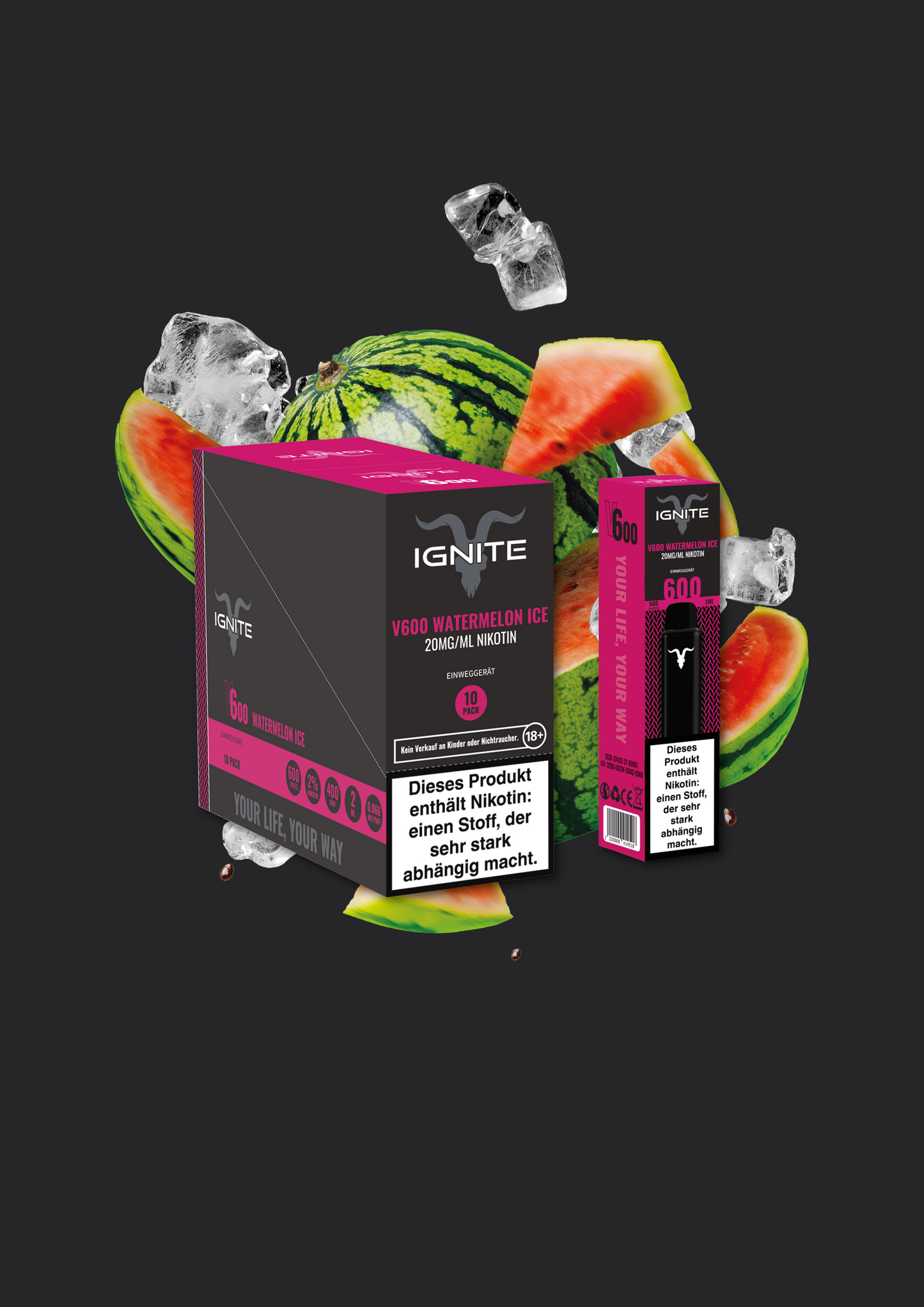 10er Pack IGNITE V600 Vape Pen - verschiedene Sorten